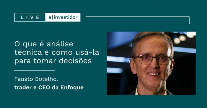 Live E-Investidor sobre análise técnica recebe Fausto Botelho. Participe!