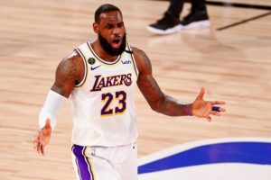 LeBron James em partida dos playoffs da NBA em 2020 (Foto: Kim Klement/ USA Today Sports)