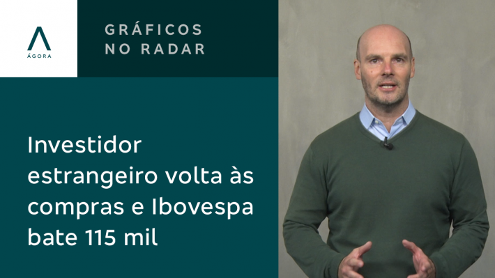 Gráficos no Radar: Investidor estrangeiro volta às compras e Ibovespa bate 115 mil