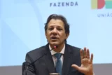 Ministro da Fazenda Fernando Haddad, fala sobre o programa Desenrola Brasil, durante coletiva de imprensa