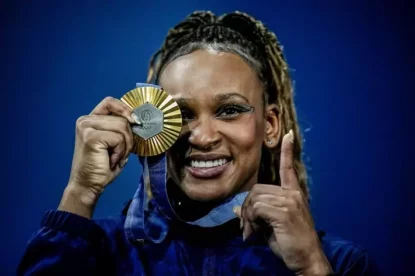 Jogos Olímpicos Paris 2024 - Ginastica artistica - A ginasta brasileira Rebeca Andrade conquista a medalha de ouro na final do solo. Foto: Alexandre Loureiro/COB.