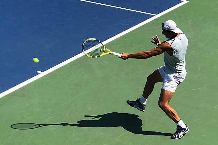 Rafael Nadal em dia de treino no US Open