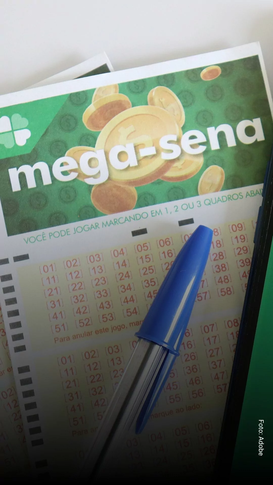 Imagem principal sobre o Mega-Sena: Números sorteados do concurso 2822 de hoje, quinta-feira (30)