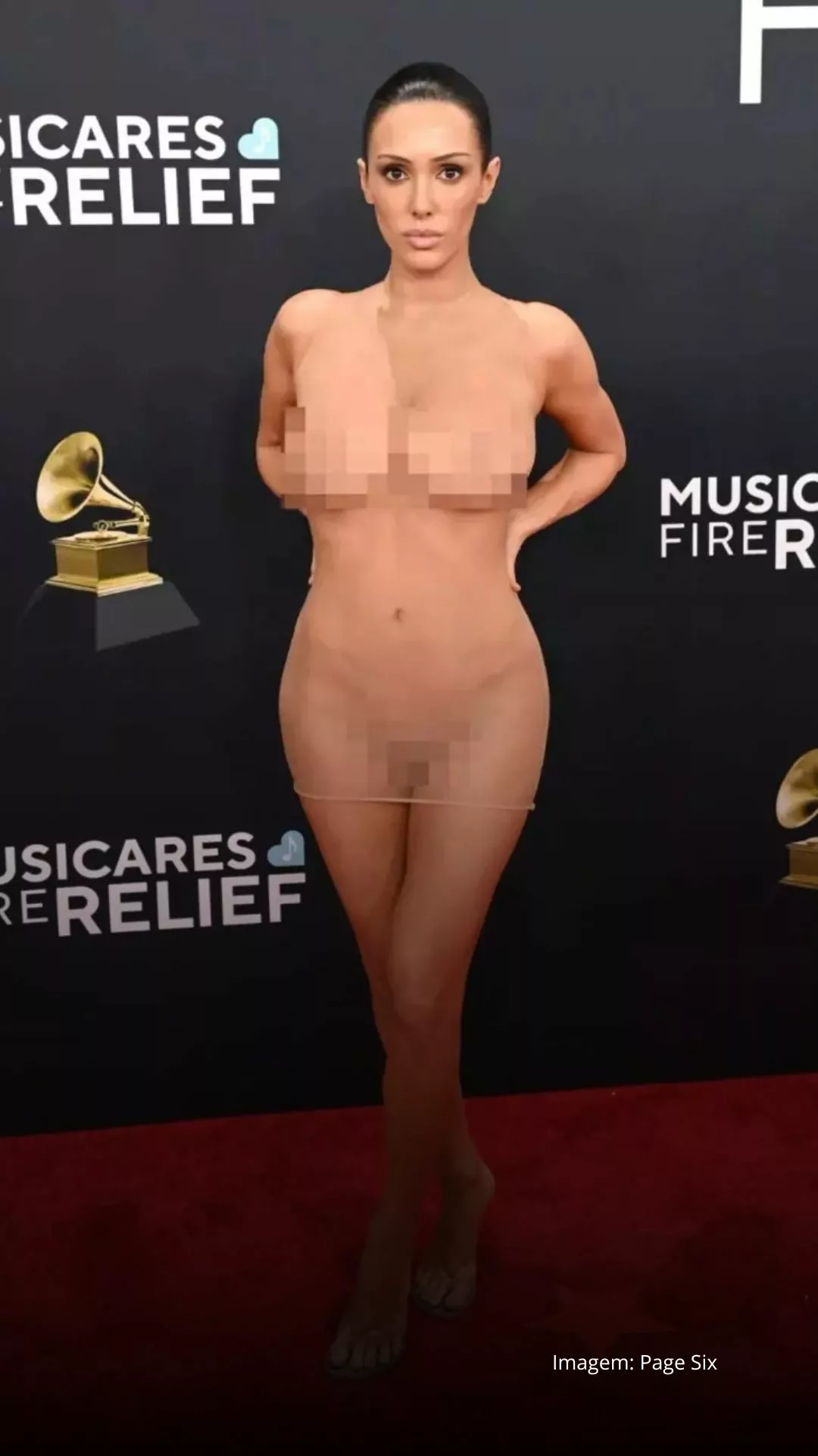 Imagem principal sobre o Grammy 2025: quanto custou o vestido polêmico de Bianca Censori?