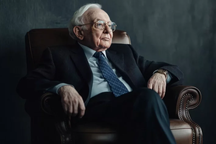 A Berkshire Hathaway, de Warren Buffett, segue com sua estratégia cautelosa, mantendo uma enorme reserva de caixa e evitando grandes aquisições, enquanto o mercado enfrenta volatilidade. Foto: Adobe Stock.