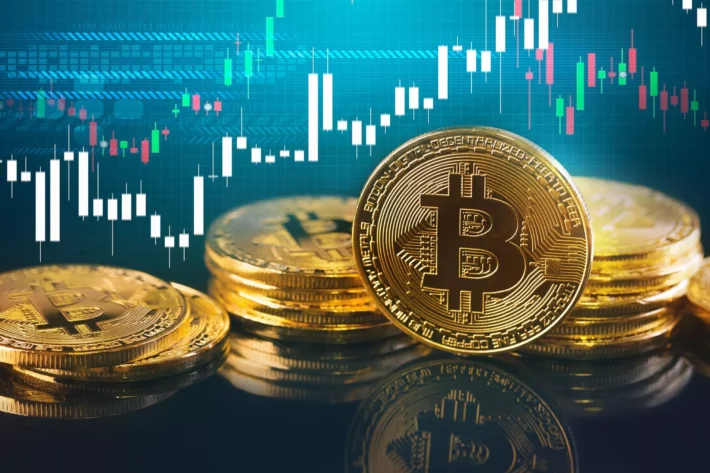 Bitcoin opera em alta ap&oacute;s decis&atilde;o de juros pelo Federal Reserve (Fed). (Imagem: Adobe Stock)