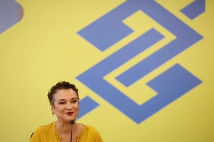 Tarciana Medeiros, presidente do Banco do Brasil (BBAS3), durante coletiva fechada para a imprensa. (Foto: Nilton Fukuda)