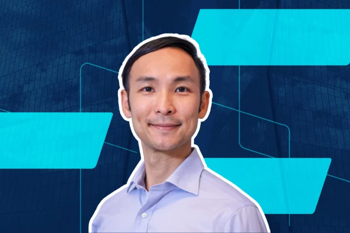 David Duong &eacute; head global de research da Coinbase (Foto: Arte E-Investidor/Coinbase)