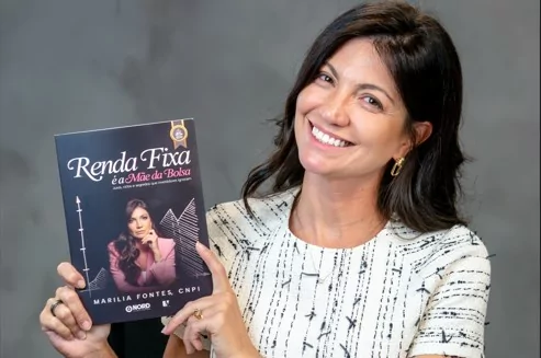 Mar&iacute;lia Fontes lan&ccedil;a Renda Fixa &eacute; a M&atilde;e da Bolsa, mostrando como juros, infla&ccedil;&atilde;o e atividade econ&ocirc;mica impactam a bolsa. Evento aberto ao p&uacute;blico das 18h30 &agrave;s 21h30 na Livraria da Travessa, SP. (Imagem: Divulga&ccedil;&atilde;o Mar&iacute;lia Fontes) 