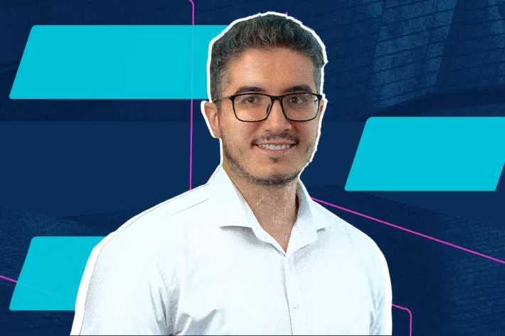 Fl&aacute;vio Viegas, especialista de produtos da Global X. (Foto: Divulga&ccedil;&atilde;o/Global X com arte de Victoria Fuoco)