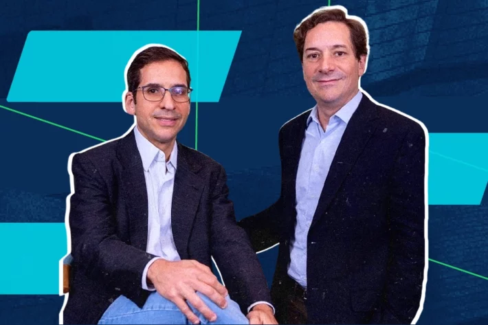 Rodolfo Senra e Vitor Senra, s&oacute;cios-fundadores da Brio Investimentos. Foto: Brio/Arte: Victoria Fuoco)