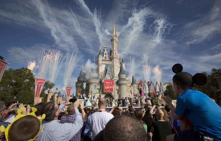 Fireworks at Cinderella's Castle in Walt Disney World, Florida (Photo: Scott Audette//Reuters)