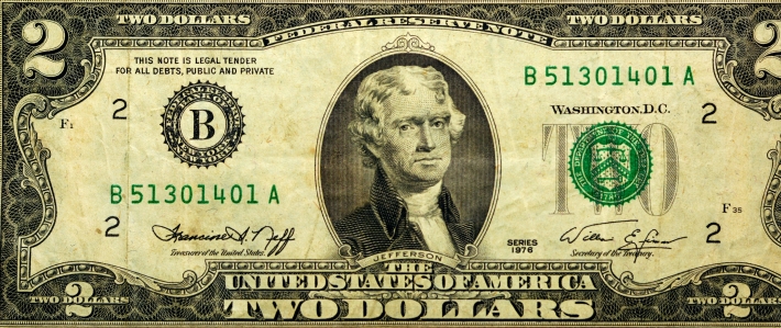 Image of a two dollar bill